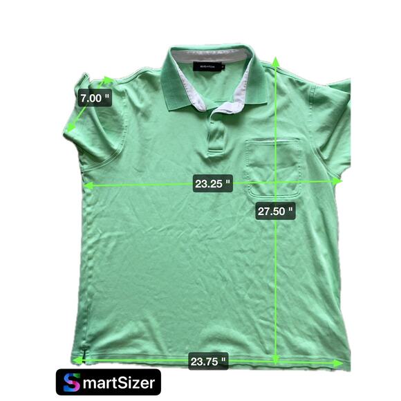 Bugatchi Golf Polo Shirt Mens Size Large Light Green White Contrast Pocket L - Picture 5 of 8